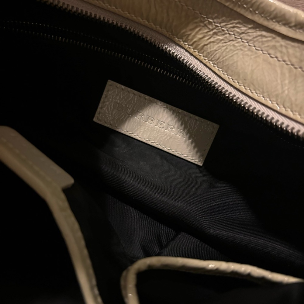 Burberry Ivory Beat Check Canvas Hobo Bag - Picture 13 of 15